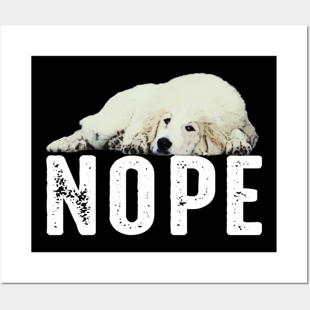 Urban Pyrenees Parade Tee Talk Triumph for Dog NOPE Enthusiasts Wall Art by Kleurplaten kind